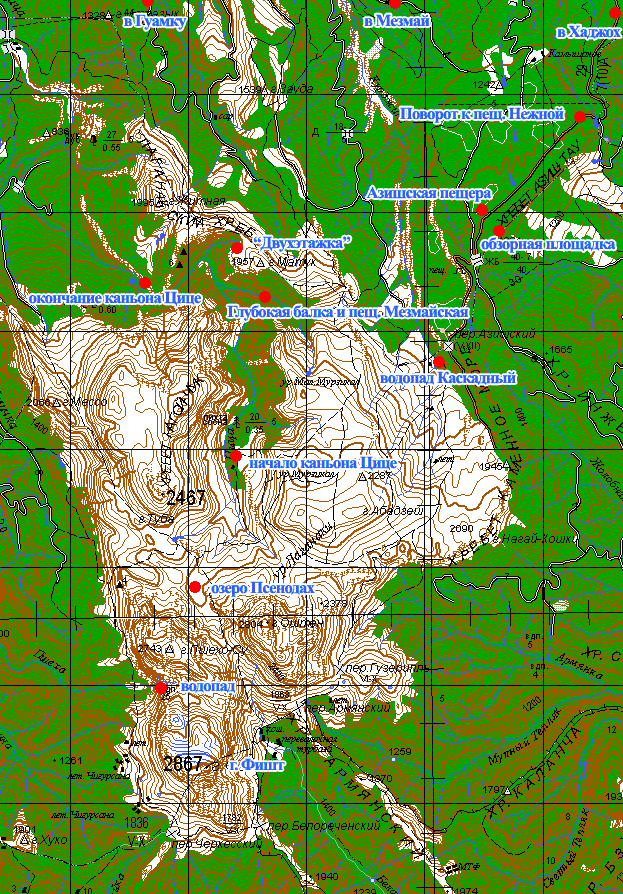 Плато лагонаки карта